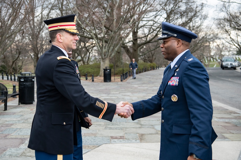 Members of the Washington Nationals Visit Arlington National Cemetery