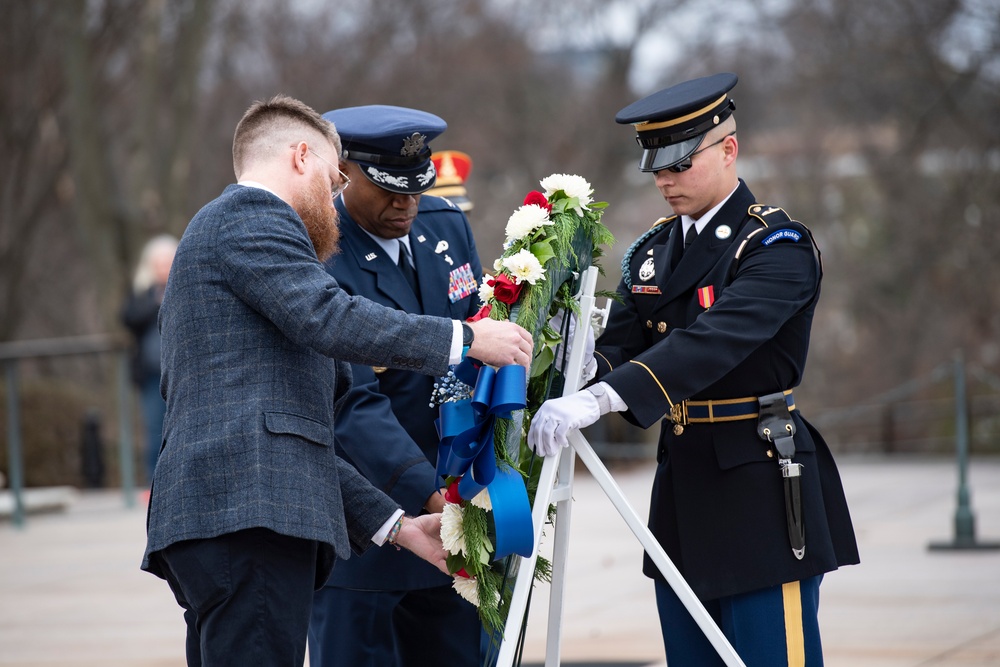 Members of the Washington Nationals Visit Arlington National Cemetery