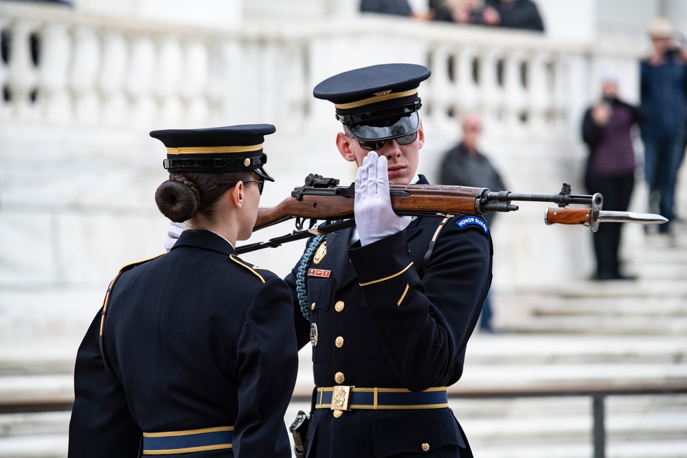 Members of the Washington Nationals Visit Arlington National Cemetery