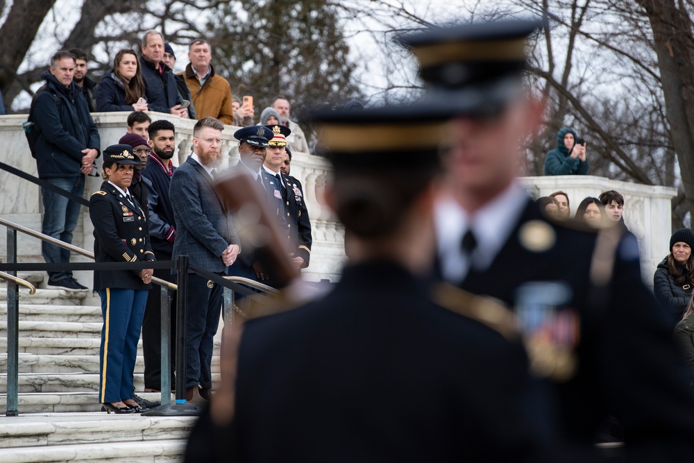 Members of the Washington Nationals Visit Arlington National Cemetery