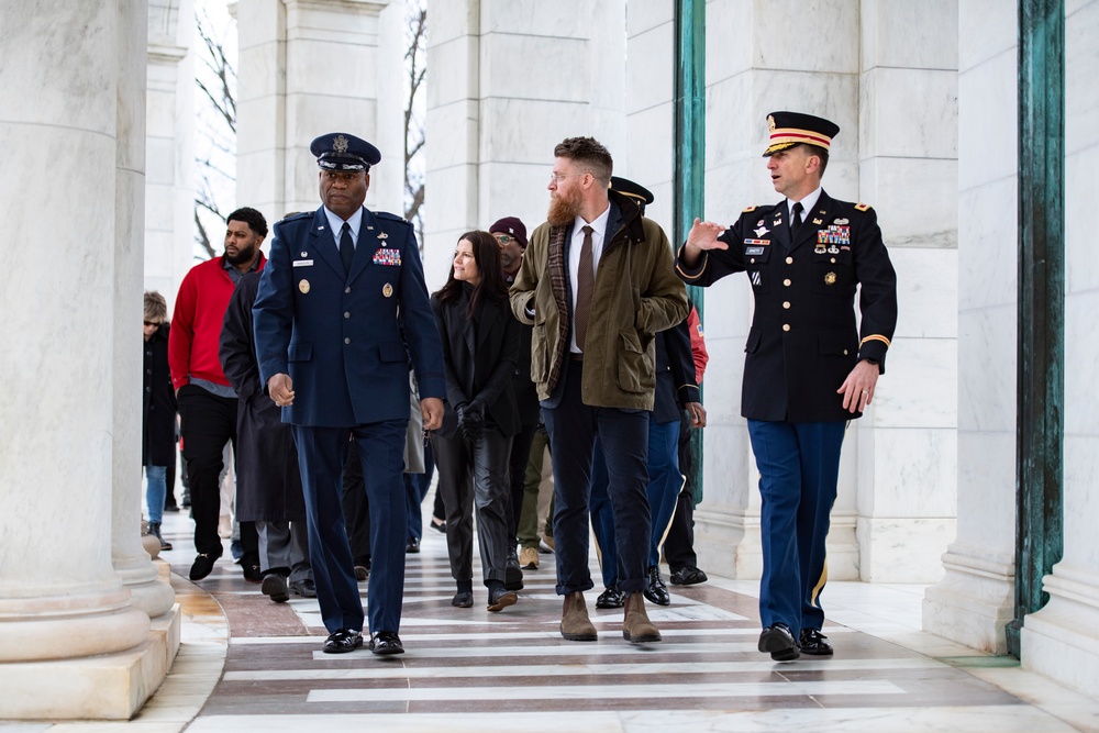 Members of the Washington Nationals Visit Arlington National Cemetery