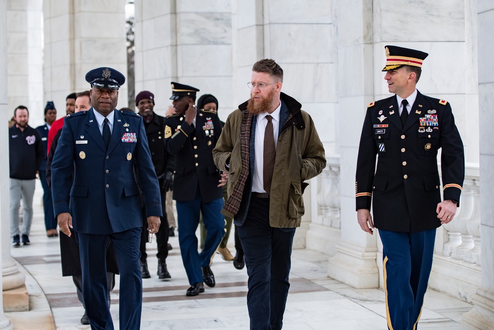 Members of the Washington Nationals Visit Arlington National Cemetery