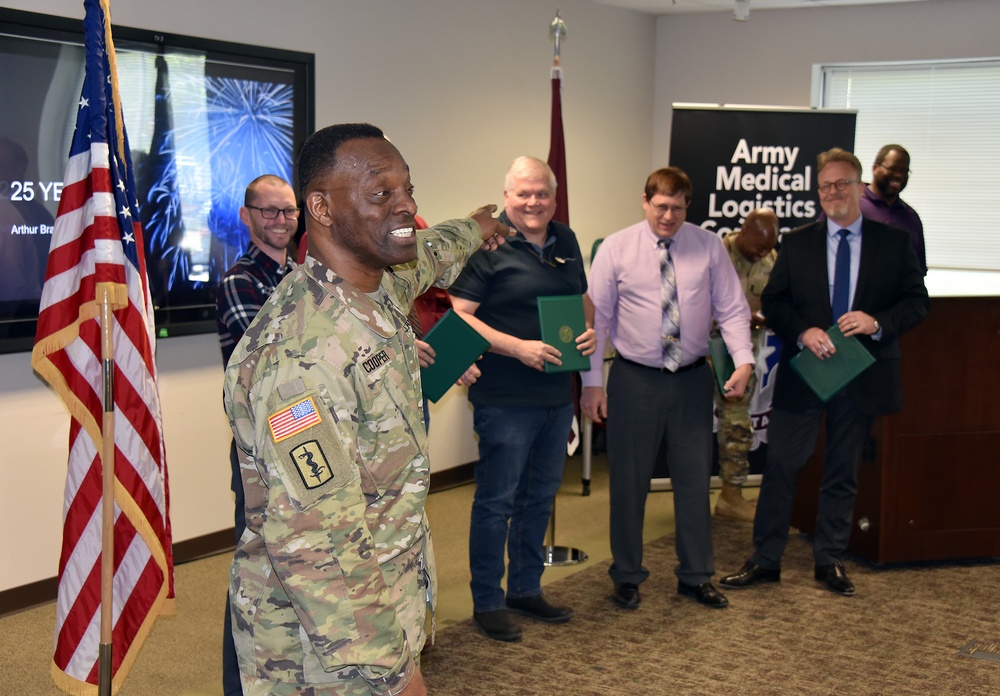 Col. Cooper at awards ceremony