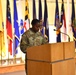 Maj. Davis at the podium