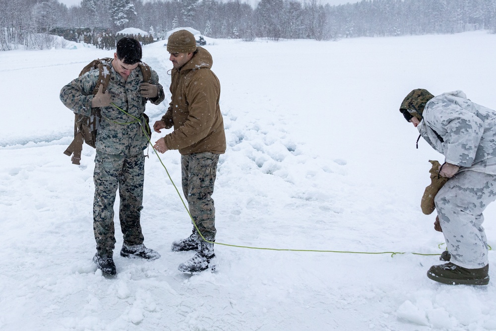 CLB-6 Participates in Polar Plunge as Part of Extreme Cold Weather Training Course
