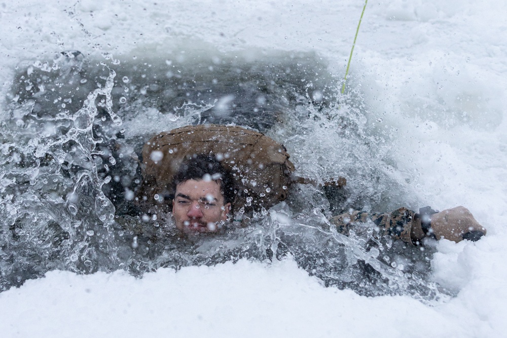 CLB-6 Participates in Polar Plunge as Part of Extreme Cold Weather Training Course