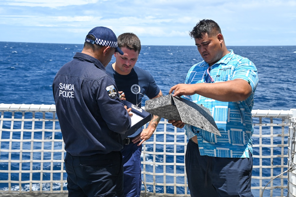 U.S. Coast Guard Cutter Harriet Lane, Samoan shipriders conduct boardings