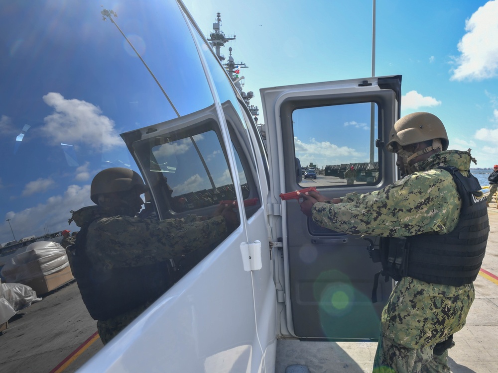 USS Boxer (LHD 4) Anti-Terrorism Force Protection Drill