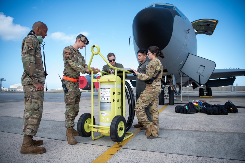 909th ARS refuels Navy P-8 Poseidon