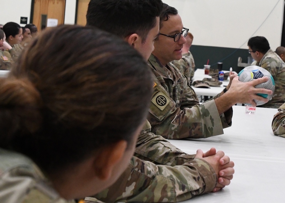 'Warrior Medics' toss SHARP awareness thumb ball for questions, discussions