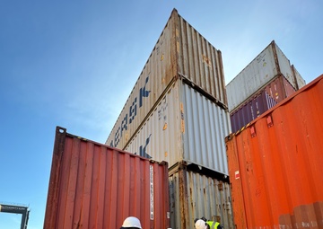 Coast Guard marine inspectors rescue dog from shipping container in Seabrook, Texas