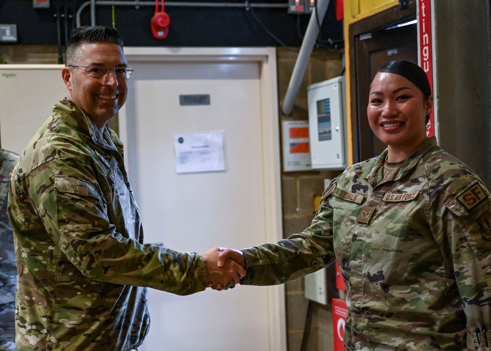 Top Cop visits 100th Security Forces Squadron