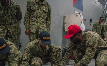 Recruits Practice Basic Seamanship Skills Aboard USS Marlinespike