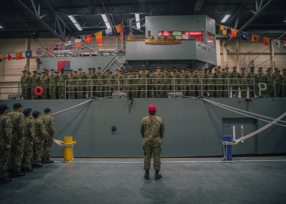 Recruits Practice Basic Seamanship Skills Aboard USS Marlinespike