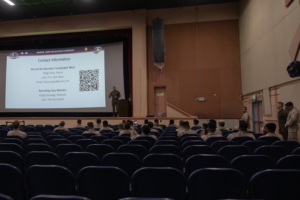 Marines from around MCAGCC attend a special duty assignment brief