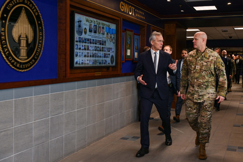 USSOCOM hosts NATO Secretary General during visit with troops