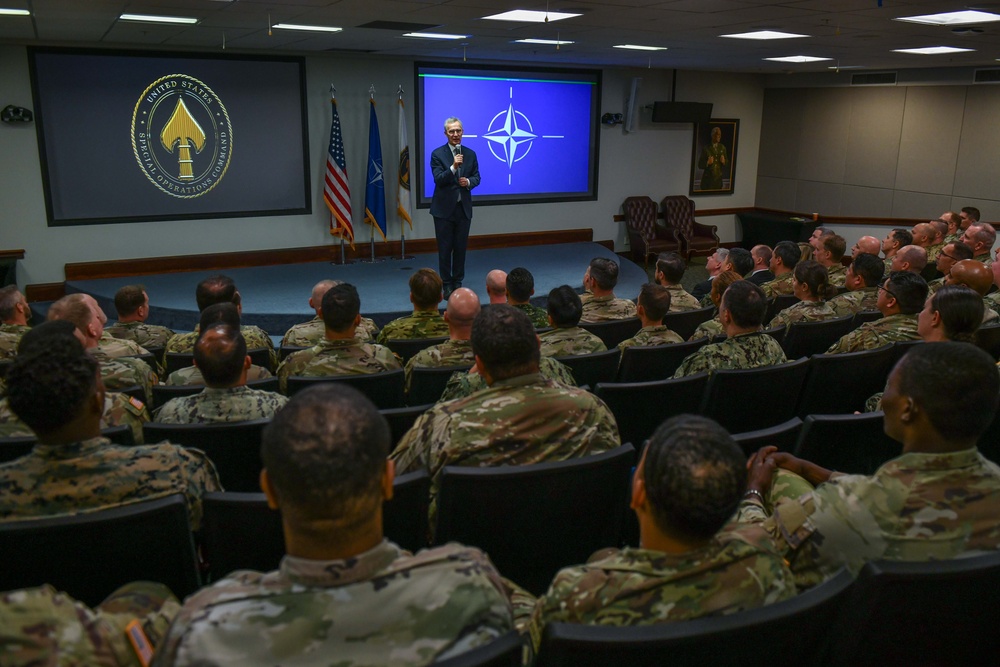 USSOCOM hosts NATO Secretary General during visit with troops