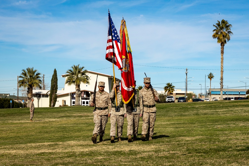 7th Marine Regiment conducts a relief and appointment ceremony