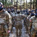 Army recruits enter the gas chamber