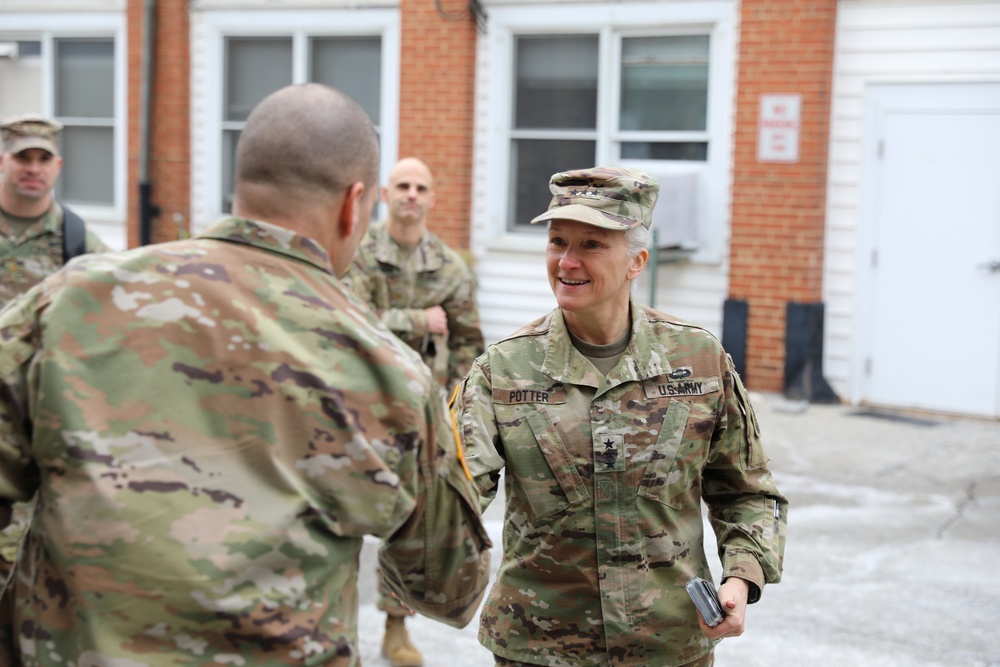 Lt. Gen. Laura Potter visits Military District of Washington on Ft. McNair