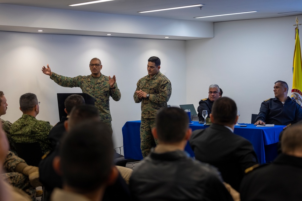 U.S. Marine Corps Forces, South, and Infantería de Marina de Colombia participates in staff planner working group