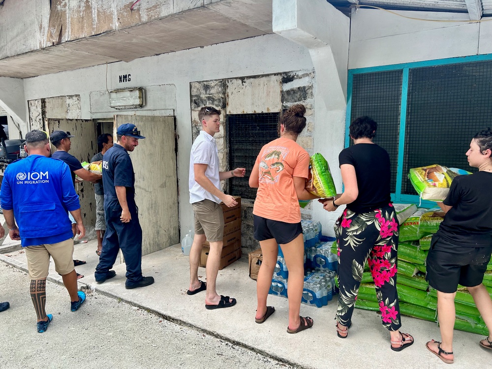 U.S. Coast Guard sails to outer islands of Federated States of Micronesia with needed equipment and supplies