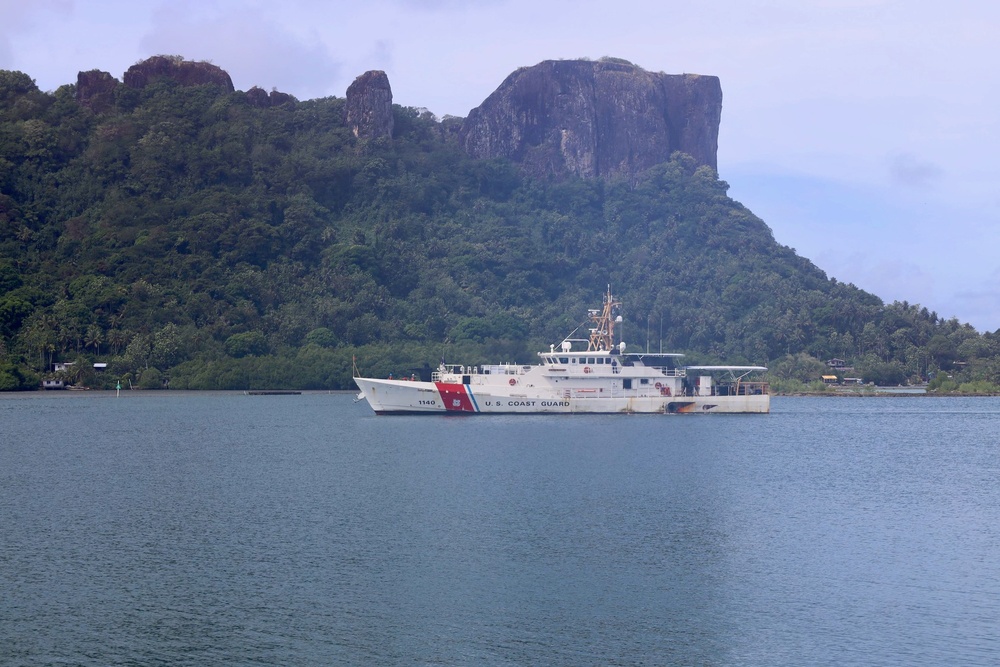 U.S. Coast Guard sails to outer islands of Federated States of Micronesia with needed equipment and supplies