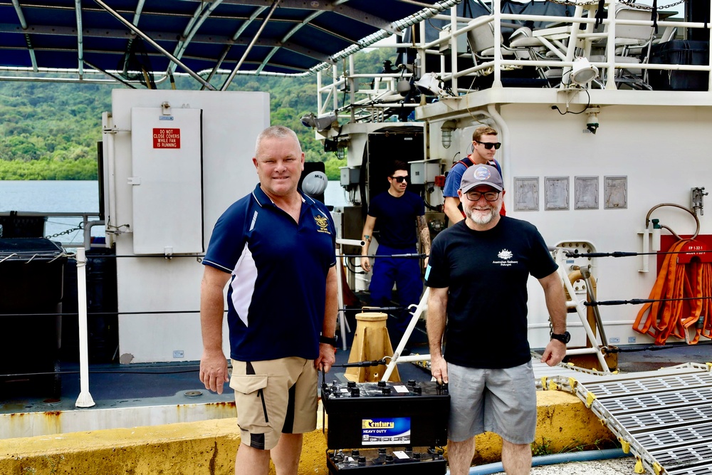 U.S. Coast Guard sails to outer islands of Federated States of Micronesia with needed equipment and supplies