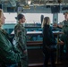 Cmdr. Douglas Ivanac, USS Gerald. R. Ford (CVN 78) navigator, gave a tour of the ship's bridge to members of the USSTRATCOM Component Commanders Conference, Feb. 5, 2024.