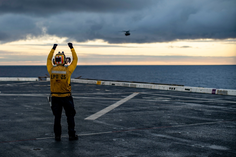 CH-53E Flight Operations Aboard USS Somerset