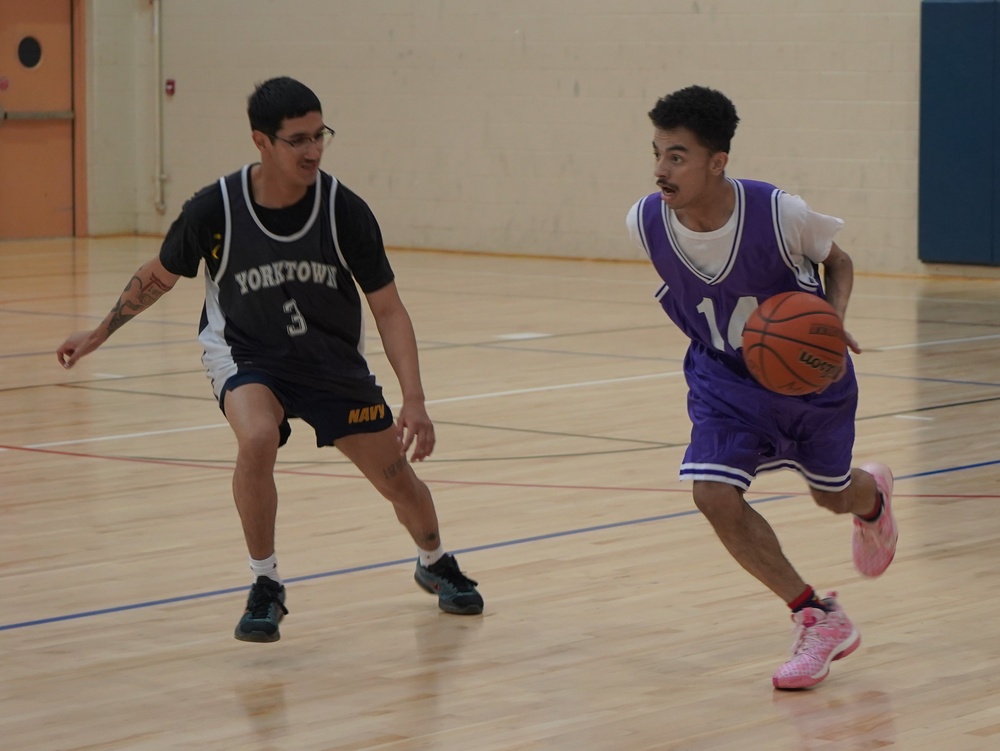 Intramural basketball at NWS Yorktown