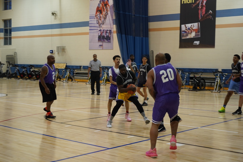 Intramural basketball at NWS Yorktown