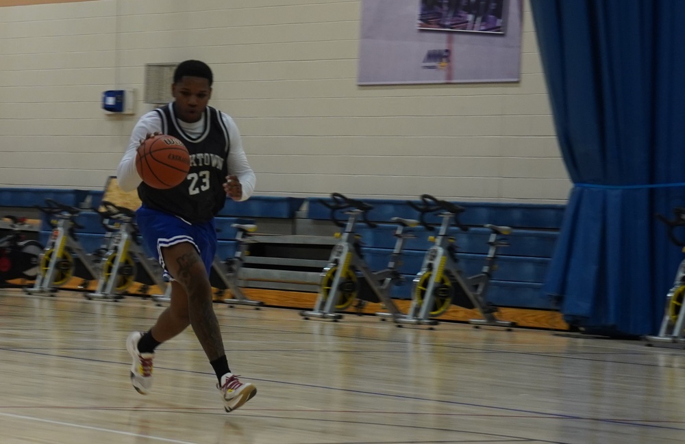 Intramural basketball at NWS Yorktown