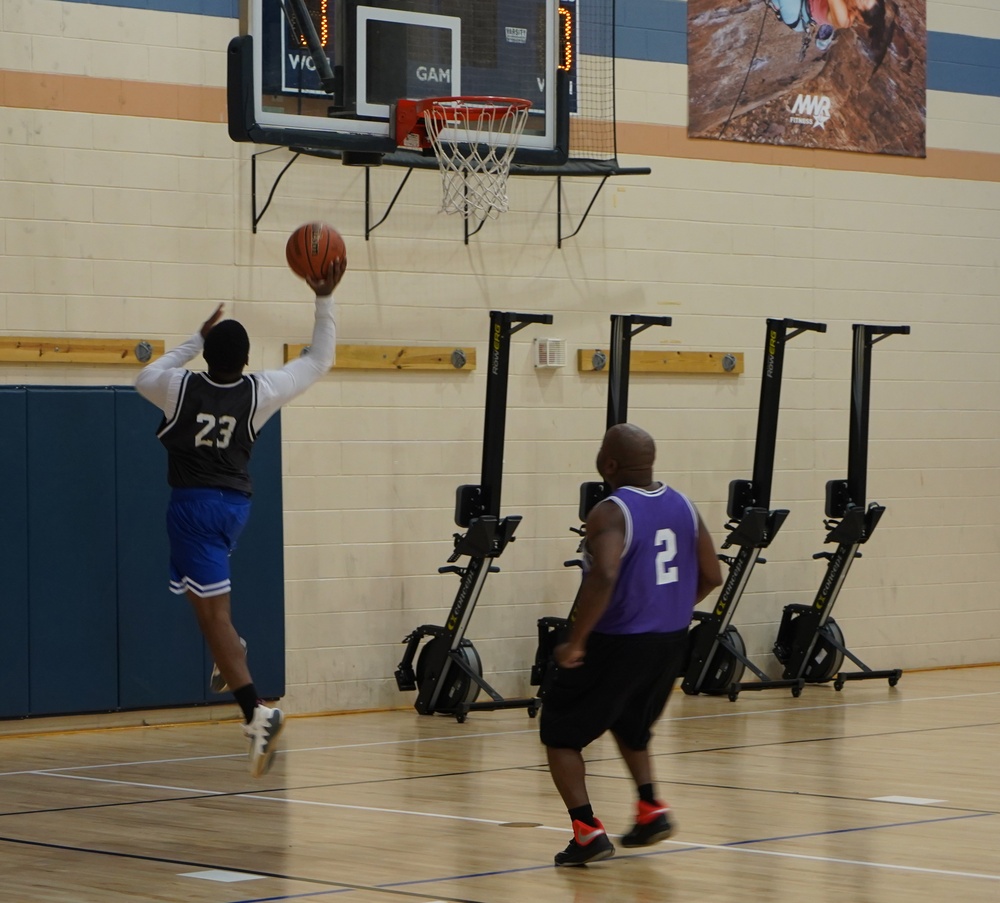 Intramural basketball at NWS Yorktown