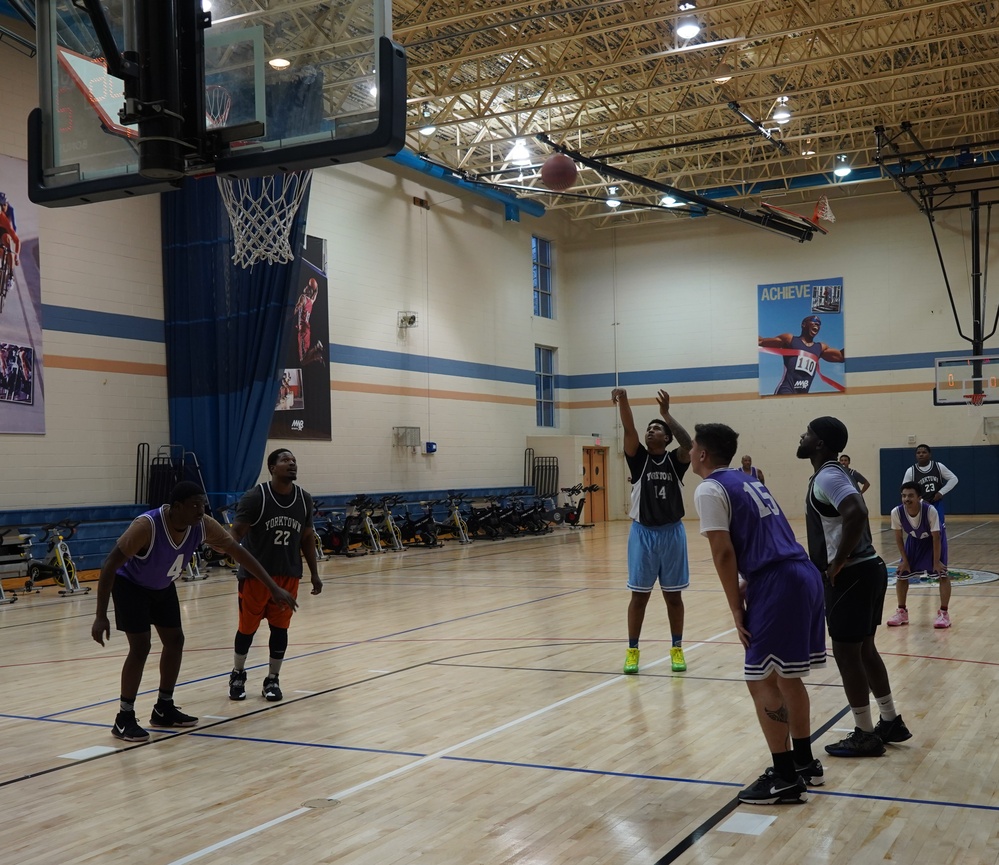 Intramural basketball at NWS Yorktown