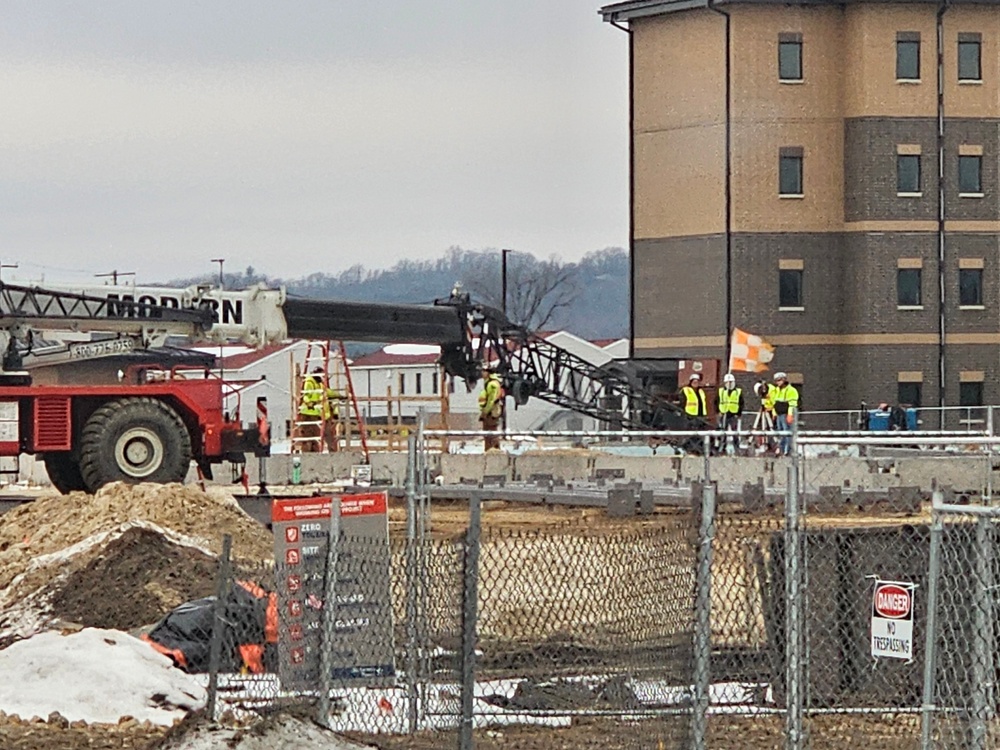 Steel framing underway on $28 million-plus transient training barracks project at Fort McCoy