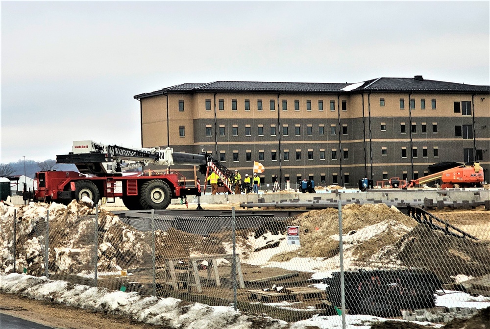 Steel framing underway on $28 million-plus transient training barracks project at Fort McCoy