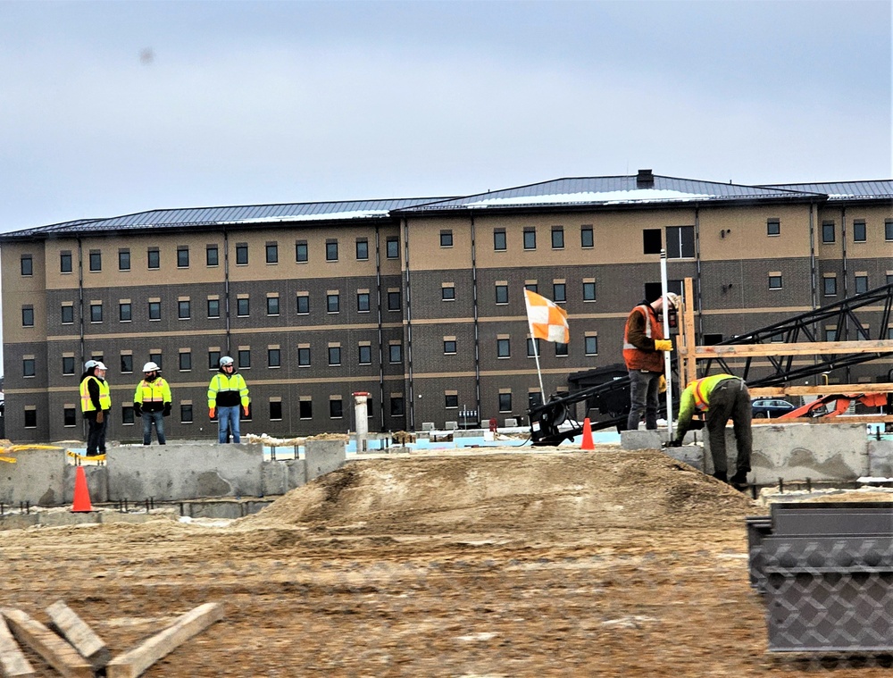 Steel framing underway on $28 million-plus transient training barracks project at Fort McCoy