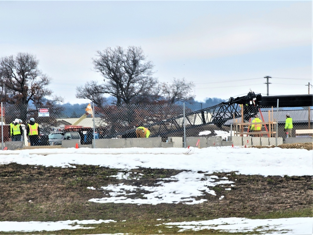 Steel framing underway on $28 million-plus transient training barracks project at Fort McCoy