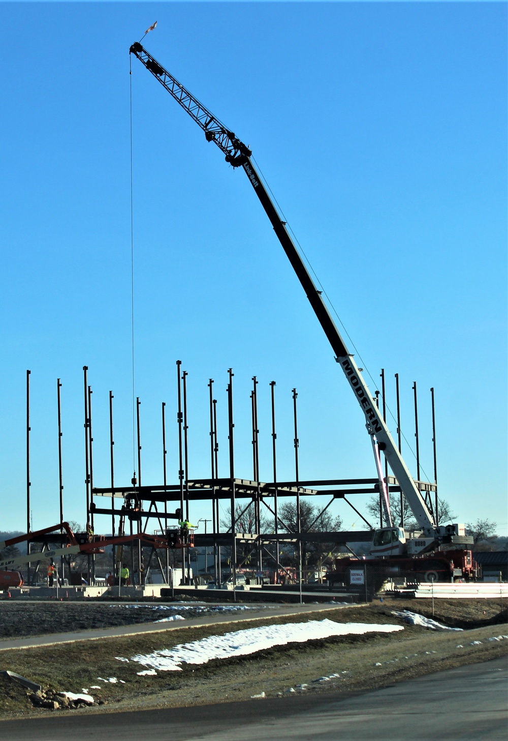 Steel framing underway on $28 million-plus transient training barracks project at Fort McCoy
