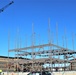 Steel framing underway on $28 million-plus transient training barracks project at Fort McCoy