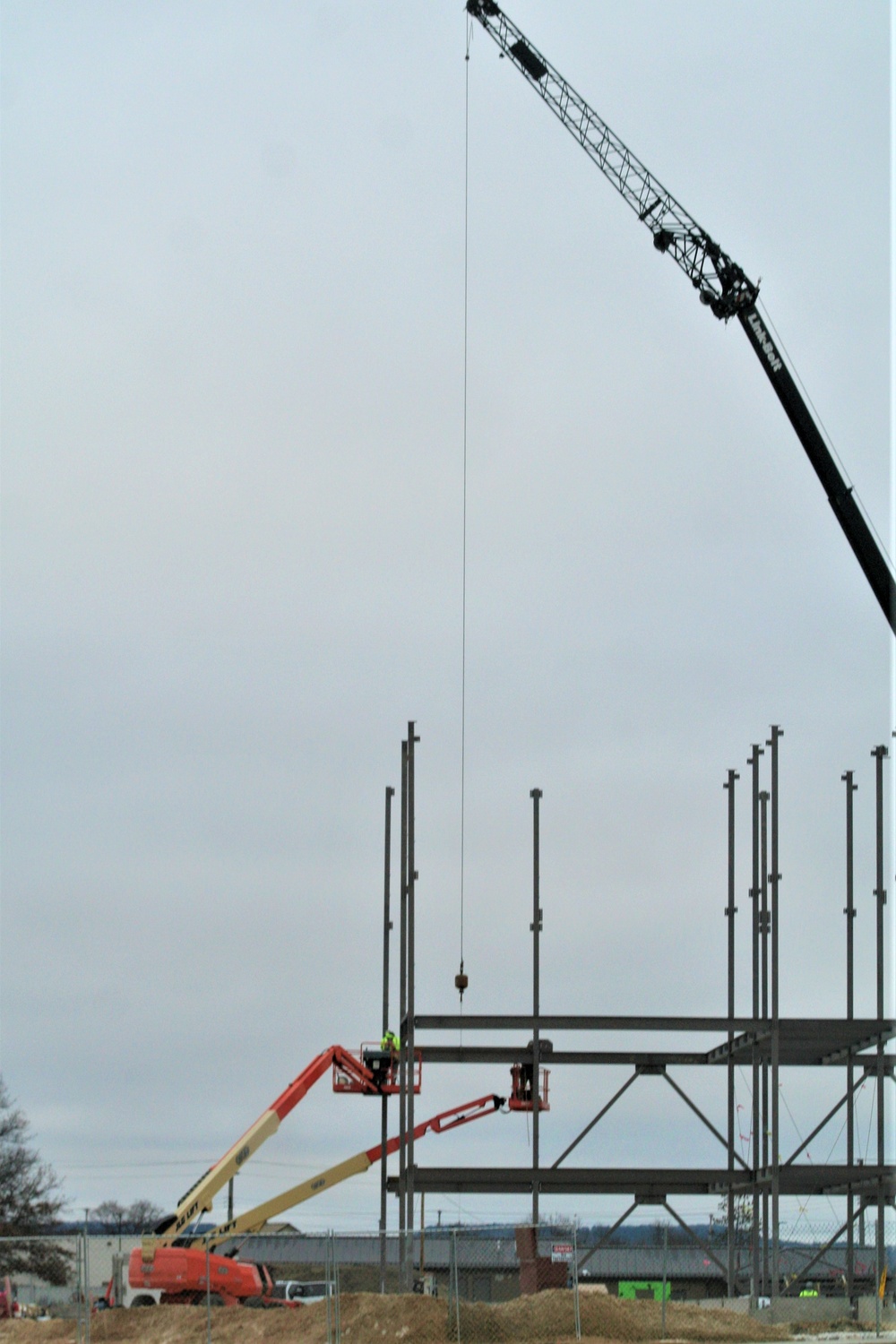 Steel framing underway on $28 million-plus transient training barracks project at Fort McCoy