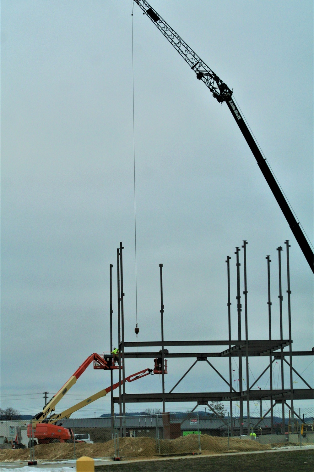 Steel framing underway on $28 million-plus transient training barracks project at Fort McCoy