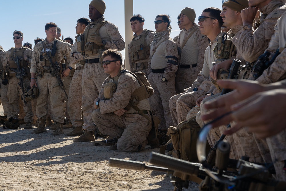 Marines with 1/4 conduct training on breaching and clearing urban terrain while participating in SLTE 2-24