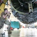 Selfridge Air National Guard Base Airmen Change Jet Engine on KC-135 Stratotanker Aircraft