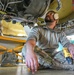 Airman Inspects Fasteners on Jet Engine at Selfridge Air National Guard Base