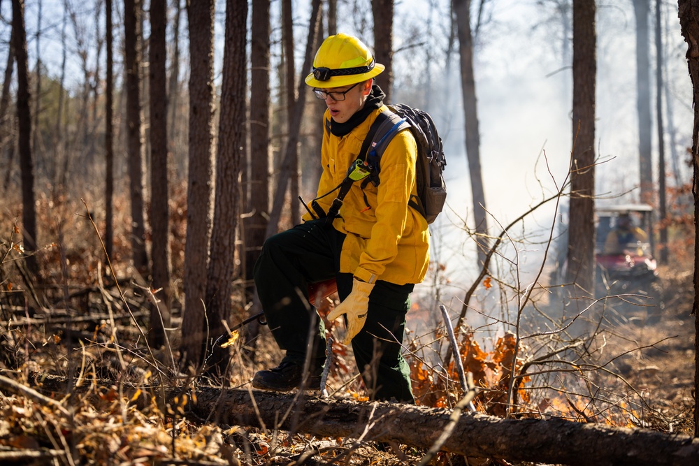 Quantico Firefighters Conduct Controlled Burn