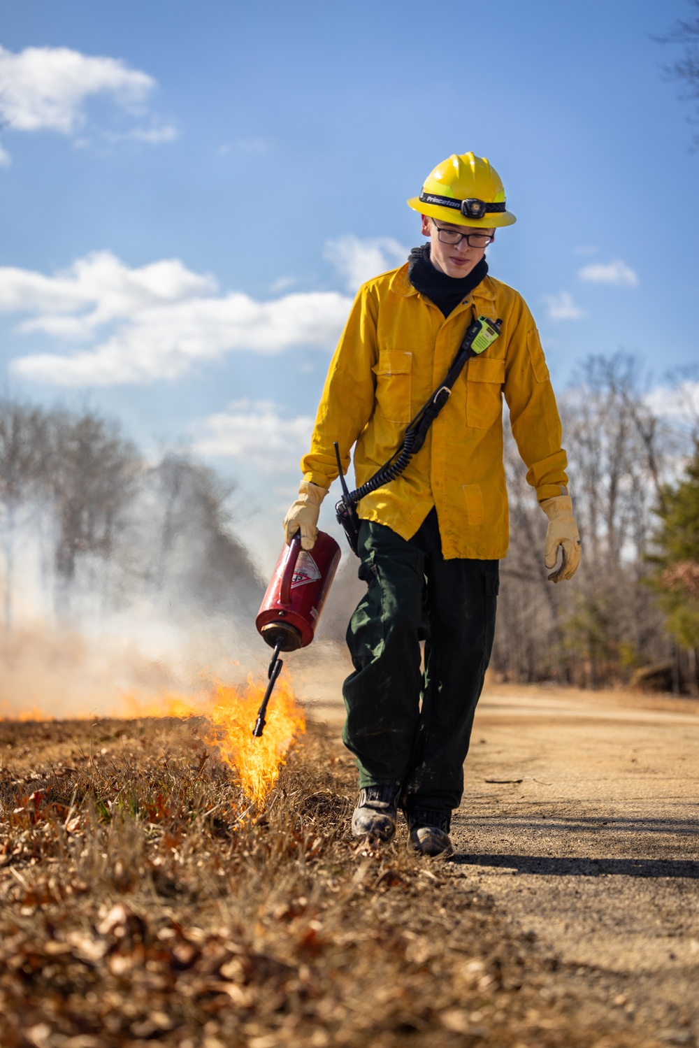 Quantico Firefighters Conduct Controlled Burn