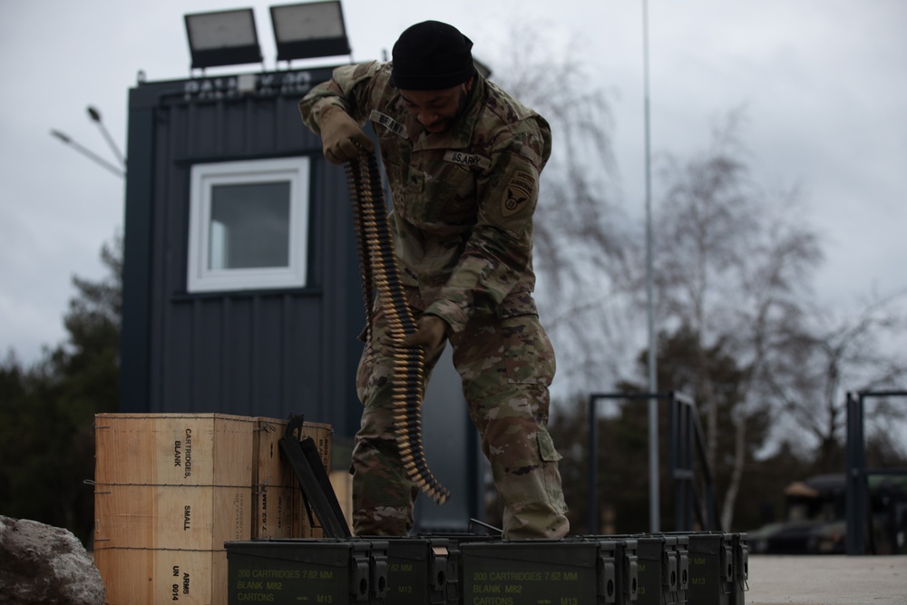 Task Force Provider Soldiers execute a convoy live fire exercise