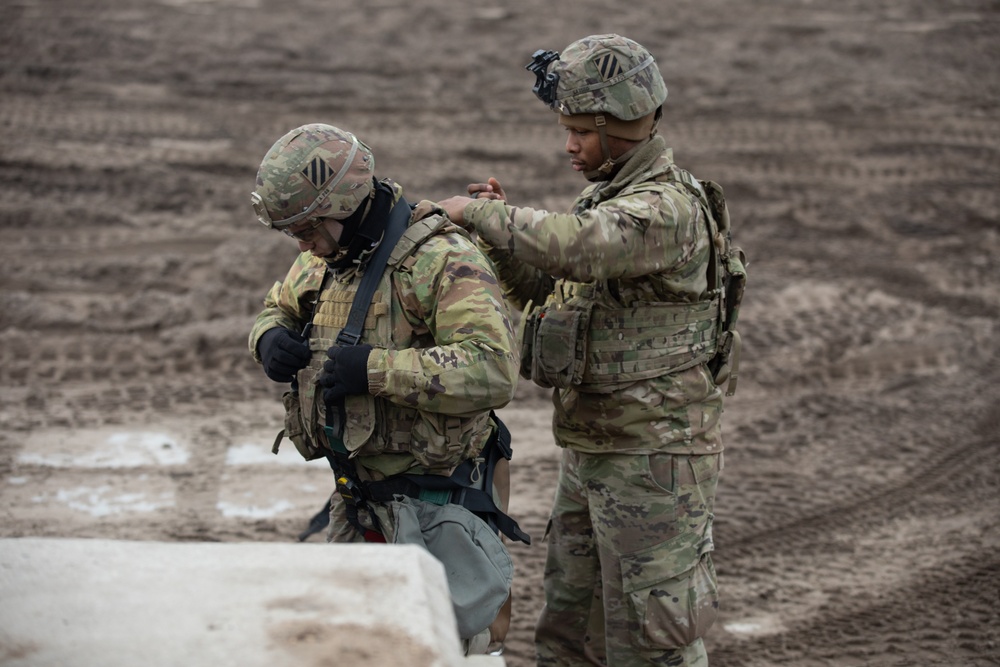 Task Force Provider Soldiers execute a convoy live fire exercise